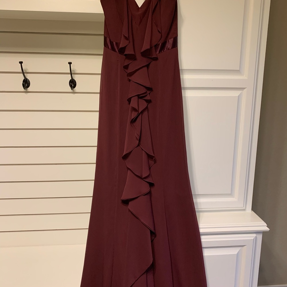 Maroon Formal Bridesmaid Dress